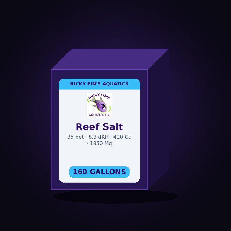Ricky Fin's Reef Salt 160-Gallon Box