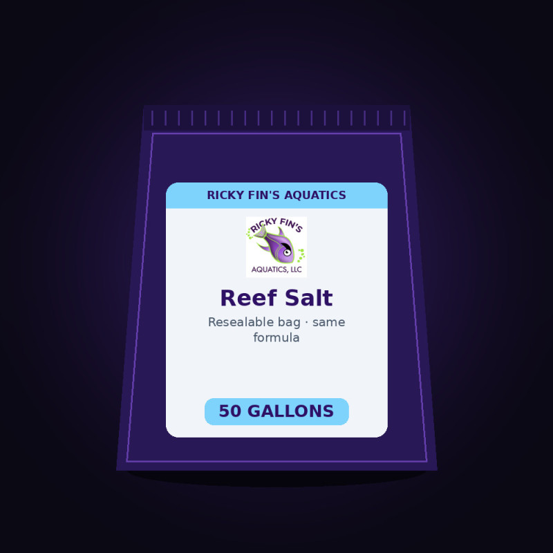 Ricky Fin's Reef Salt 50-Gallon Bag